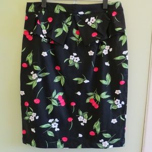 💥 NWT Grace Karin Cherry Floral Pencil Skirt XL